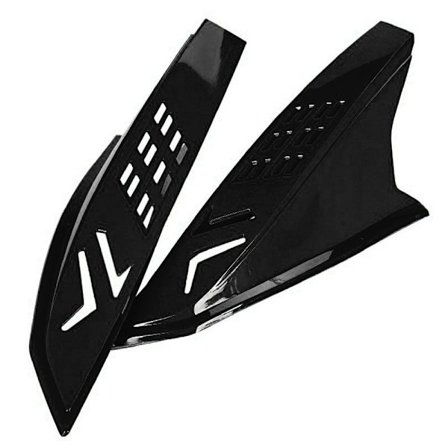 2 Stk Hjelmdekoration Oksehorn Klistermærker SORT