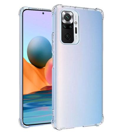 Xiaomi Redmi Note 10S - Iskuja vaimentava FLOVEME-silikonisuoja Genomskinlig