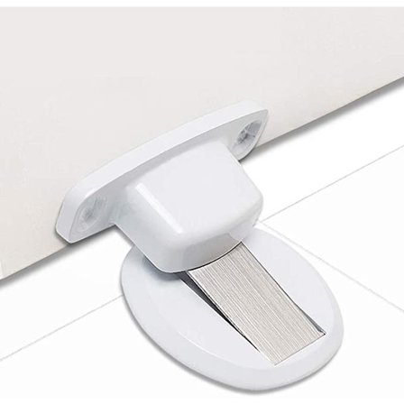 Ikke-stansende usynlig sugekraft (hvit), sterk magnetisk dørstopper
