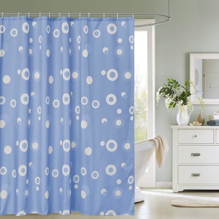 Lyseblå 180 x 200 cm Design Polyester Bruseforhæng Badeforhæng Skimmel og Mugbestandig Wit
