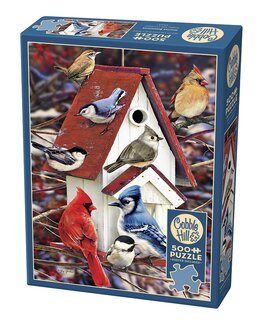 Pussel Vinter Fågelhus 500 bitar