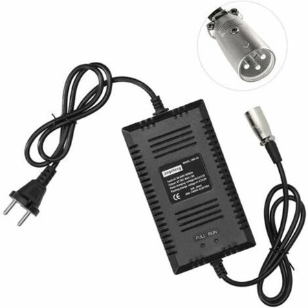 Smart lader for elsykler og elsparkesykler, 36V XLR-kontakt (type A-kontakt)
