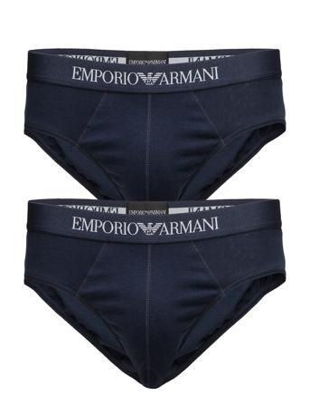 Mens Knit 2Pack Brie Underbukser Y-front Briefs Blå Emporio Armani