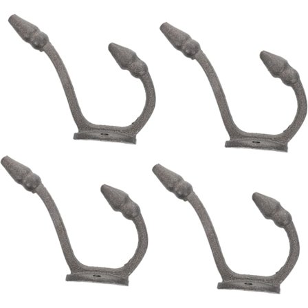 4 stk. støbejernsvægkroge til vægophæng