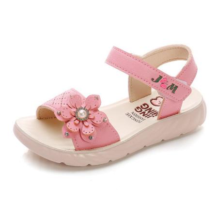 Flickor Med Öppen Tå Platta Sandaler Ankelband Klänning Sandal