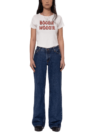Nudie Jeans Wide Heidi Evening Jazz Dam Blå W30/L34
