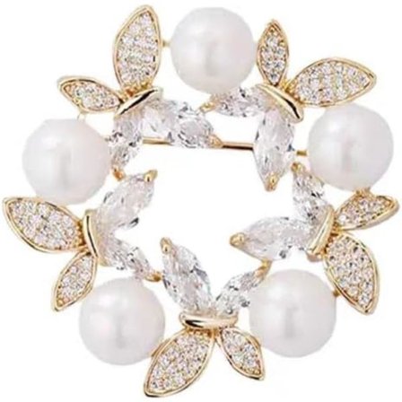 Pärlblomma Brocher Nåle Mode Pärle Rhinestone Blomster Broche til Brud, Bal, Brudekrans Broche Halstørklæde Spænde Nål