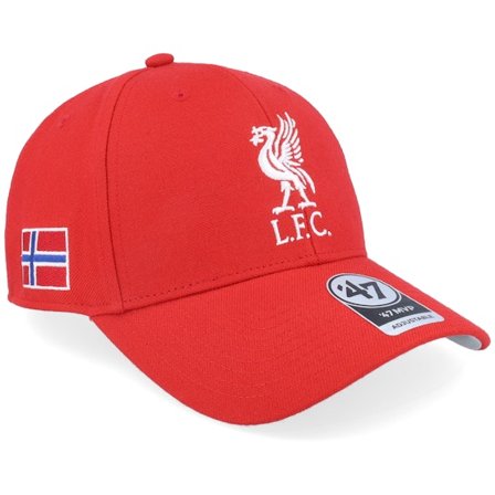 47 Brand - Football Rood adjustable Cap - Liverpool Norway Sure Shot Mvp Red/White Adjustable @ Hatstore