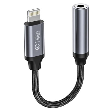 Tech-Protect Lightning til Mini Jack (3,5 mm) Adapter - Sort
