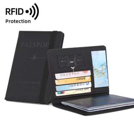 RFID Passport Cove Passport Protector SVART