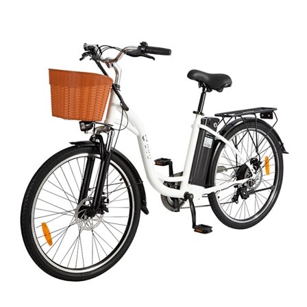 Elcyklar DYU C6 60 km elcykel – 350 W motor, 12,5 Ah löstagbart batteri, 26” hybriddäck – metall elcykel