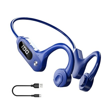 Bone Conduction Høretelefoner Trådløse høretelefoner BLÅ