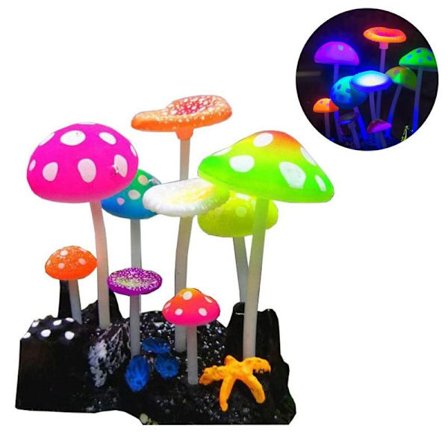 Kunstig glødende silikonesvamp til fisketankakvarium stil 2