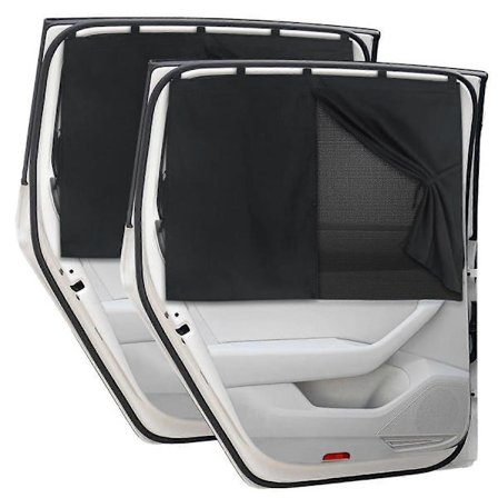 Solskærm til babyautostol, dobbeltlags magnetiske bilgardiner, 68 x 51 cm