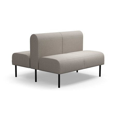 Modular sofa VARIETY, 2-seater, double, fabric Blues CSII, taupe