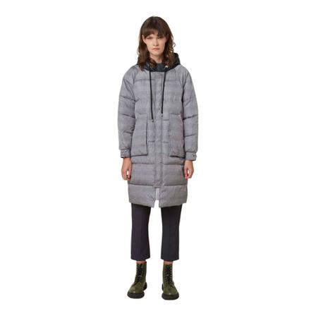 Silvian Heach, Long Hooded Down Jacket In Fur Grijs, Dames, Maat:S