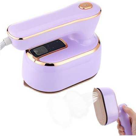 Reisestryk Steam Iron, 1090W Sammenleggbar Mini Steam Iron Håndholdt, Reisesteamer for Klær Støtter Våt og Tørr Stryking, 15s Rask Oppvarming U