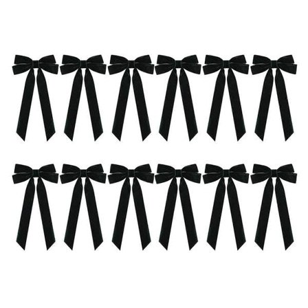 12 st Sammet Rosetter Återanvändbar Juldekoration Sammet Band Rosetter Vintage Enfärgad Sammet Rosetter för Julgran Krans DIY Hantverk Grön Grön