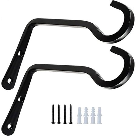 6 tuuman seinälle asennettava kasviteline, tukevaa metallia, sopii kukka-amppeleille