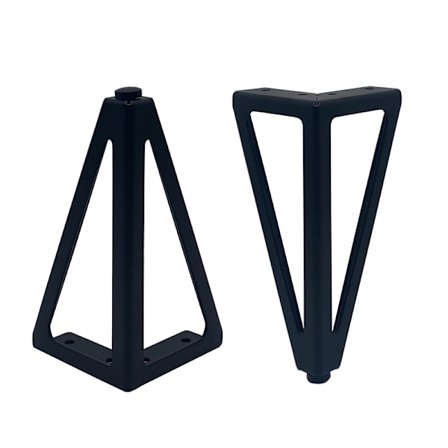 2 Pakker Møbelben, Metal Bordben, 15cm Sorte Møbler