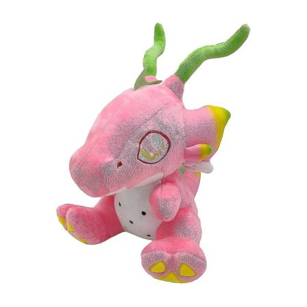 Drakfrukt Macaron Plyschleksak Kawaii Pitaya Dinosaur Mjuk Djurleksak För Barn Flickor Present SGrön