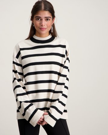 Kids ONLY AMA LS STRIPE LOOSE HIGHNECK Multi Trøjer Pige - Kids Brand Store