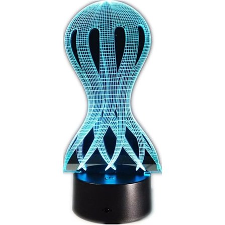 Manetmaneter Nattlampa 3D Ljusprojektion Färgföränderlig Ho