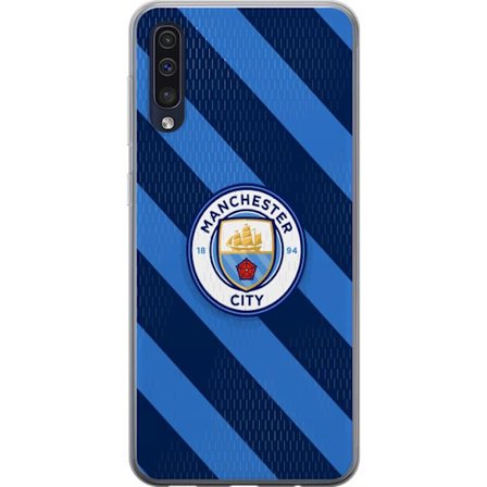 Kompatibelt Mobilskal till Samsung Samsung Galaxy A50 Paris Saint-Germain klubbmärke med Eiffeltorn, blå cirkulär logotyp med röd mittlinje och de