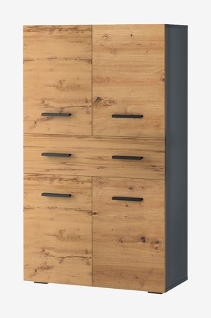 Loft24 - Malika Badrumsskåp med 4 dörrar 1 låda - Flerfärgad - Badrumsmöbler - Från Homeroom