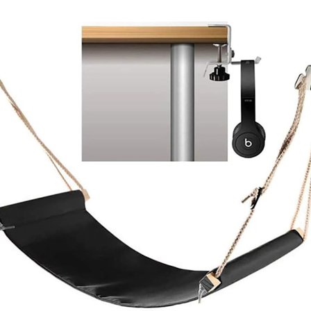 Fodstøtte Hængekøje Justerbar Praktisk Fod Hængekøje Skrivebord KLB