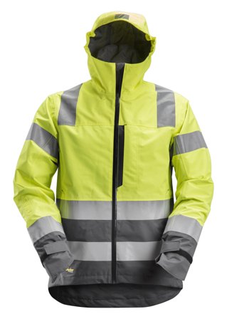 Snickers Workwear 1330 AllroundWork Kuoritakki huomiotakki, keltainen/harmaa Huomioväri, Keltainen/Harmaa, Vaatteet
