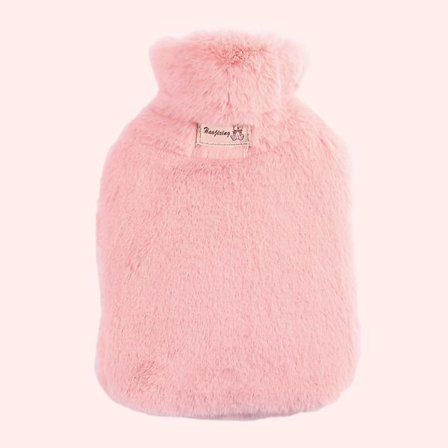 Furry Vannflaske 1000ml/2000ml Holder Varmen Myk Portabel (Rosa) Rosa