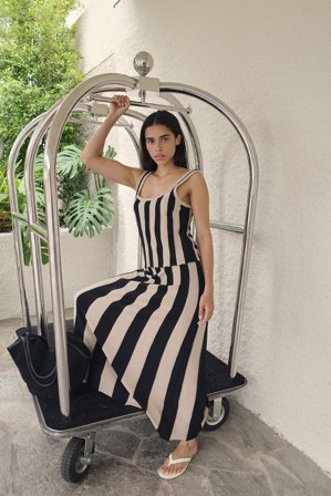 NA-KD Knitted Stripe Singlet - Sommersæt - Stripe - XS (EU 32)