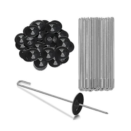 50 pakker solpanelbeskyttelsesklips, rustfrit ståltrådshegnsfastgørelseselementer dyrebeskyttelsesrullesæt til så