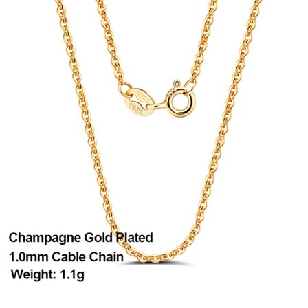 925 Silver Basic Kedjehalsband Dam Halskedja 45cm Kabelkedja Halsband 18K Guld Smycken Grossist DSC06-18K