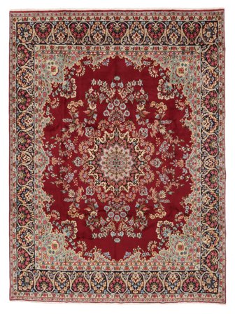 Oriental Kerman Rug 294X394 Dark Red/Brown Large Wool, Persia