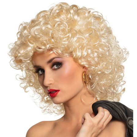 Krøllet Paryk Sandy Blond