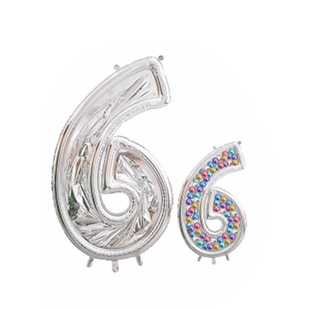 Numbers Ballonger Ramme Number Ballong Stand Display 6 6