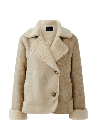 Oui Jacka Teddy Jackor Dam Beige 34