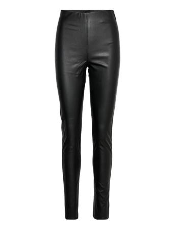 Dowiesz Slim Leggings Trousers Leather Leggings/Byxor Svart Saint Tropez