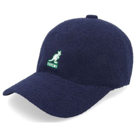 Kangol - Blå unconstructed Keps - Bermuda Elastic Spacecap Navy Dad Cap @ Hatstore