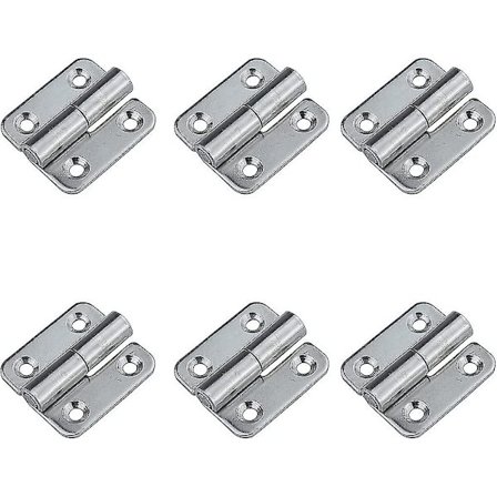 6 stk 1,5" avtagbar hengsel, små glidende leddflagg hengsler, løft avtagbare dørhengsler, 304 rustfritt stål, høyrehendt