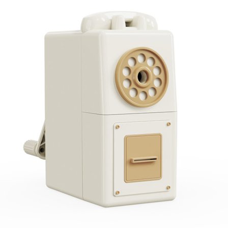 Manuel Håndsving Blyantspidser, Hvid Justerbar til 6-12 mm Farvede & Standard Blyanter, 5 Spidsindstillinger, Stor Spånebeholder