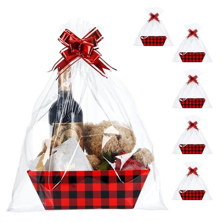 Tom gave me a gift basket with handles, a sturdy tray, and wine. It was perfect for my graduation party!