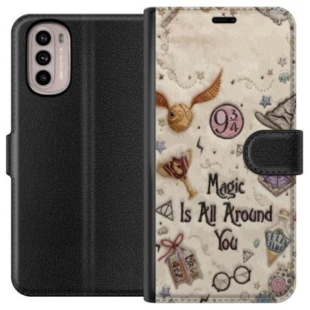 Kompatibelt Plånboksfodral till Motorola Motorola Moto G41 Broderad magisk illustration med symboler, citat och fantasivärld inspirerad av sagor som