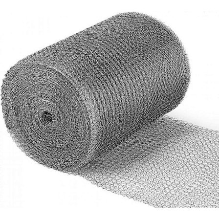 12,7 x 600 cm Rulle med rustfrit stålnet, rustsikker fleksibel rustfri ståluld, der holder godt i trange steder, trådnetrulle til fyldstof