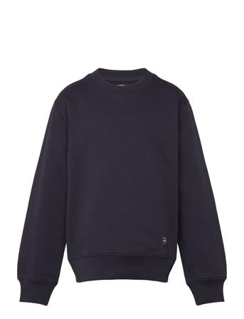 Mads Nørgaard Light Terry Solo Sweatshirt Marinblå