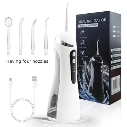 Professionel Water Flosser – 4 Dyser, 3 Intensive Rengøringstilstande, USB-Opladning & Bærbar Mundpleje Revolution