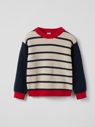 Polarn O. Pyret Stickad tröja - 128 - barnkläder - beige