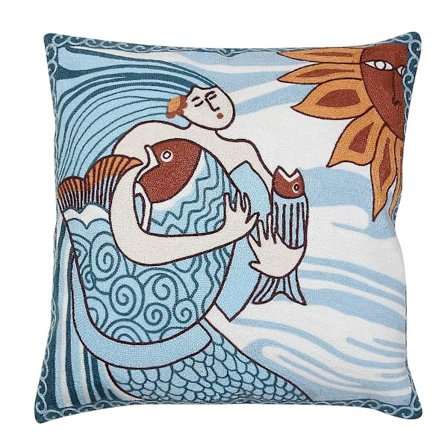 Bløde Pudebetræk Dekorative Abstrakt Kunst Overdrevne Mytologi Figur Lyse Farver Broderi